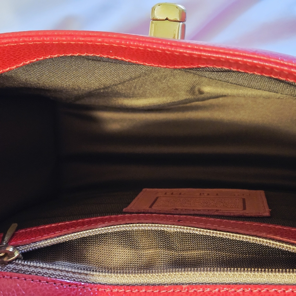 Vintage Coach Madison Biltmore 4417 Bordeaux Red Hand Bag Crossbody - Picture 12 of 16